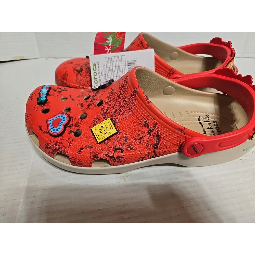 Crocs Frida Kahlo Classic Clog Slip On  Mens 10 / Womens 12 , New No Box  Custom